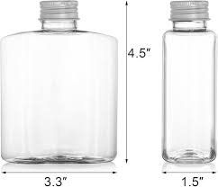 Elsjoy 24 Jednorazowe Butelki Plastikowe 240 ml z Nakrętkami